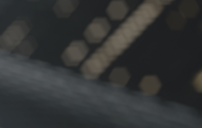 Close-up detail of the hexagon-shaped aperture option in light blurs