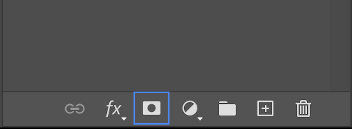 dispersion effect step 4: location of the add layer mask on photoshop