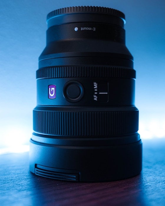 Sony Lens explained: g-series lens standing upright 