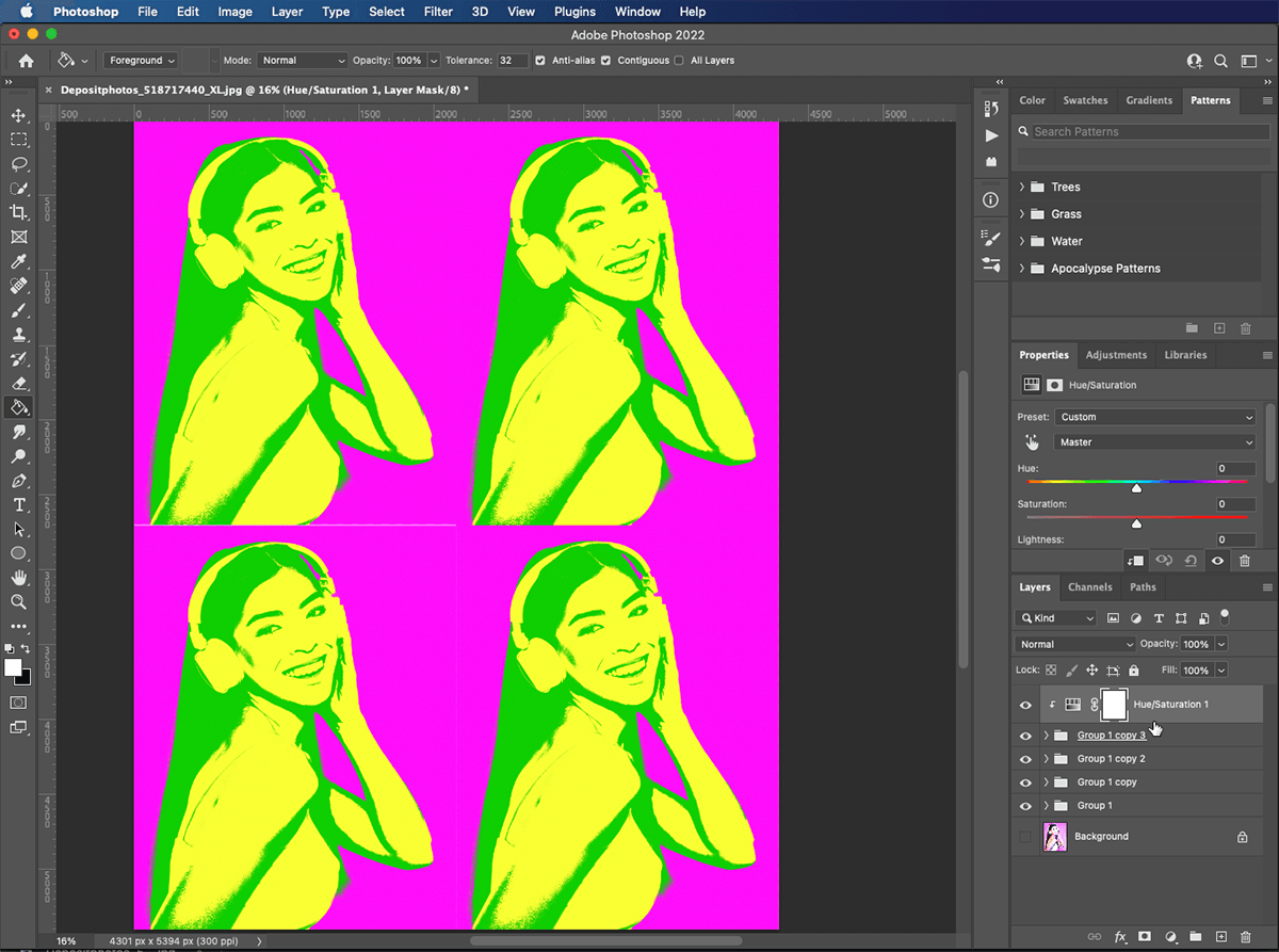 Appending the Adjustment Layer in photoshop