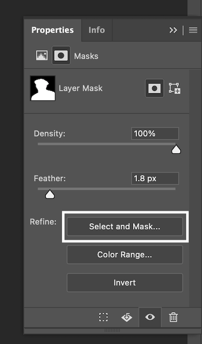 select and mask pop up
