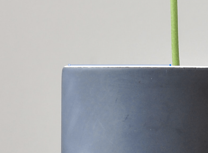 A second point and line created with the Photoshop Pen tool