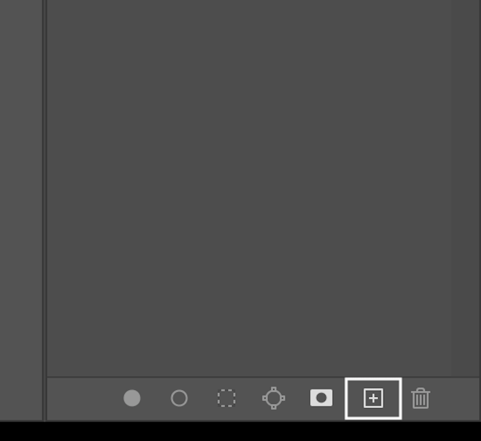Create new path plus sign icon in the Paths panel of Photoshop