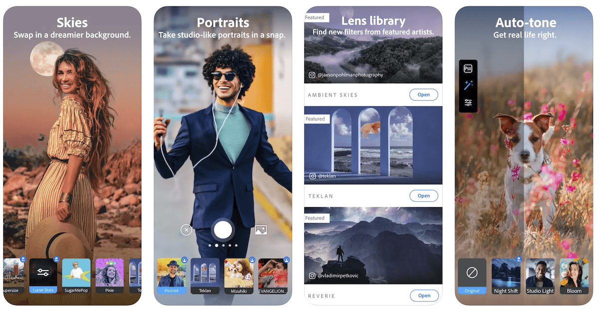 Photoshop Camera photo editing app screenshot