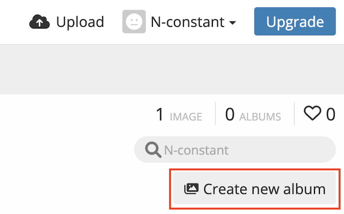 ImgBB create new album