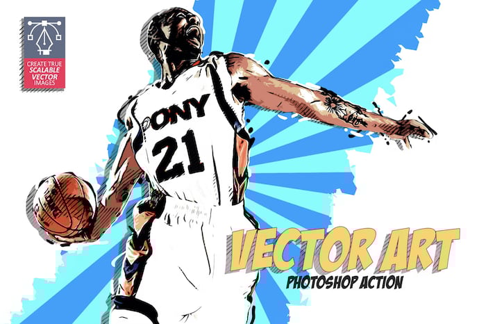 vector art photoshop filter