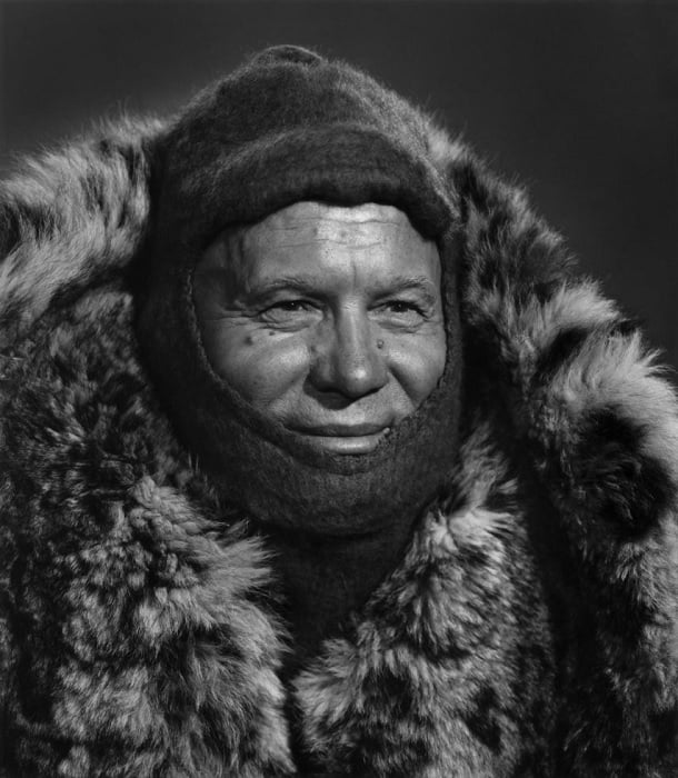 Khrushchev dressed in furs