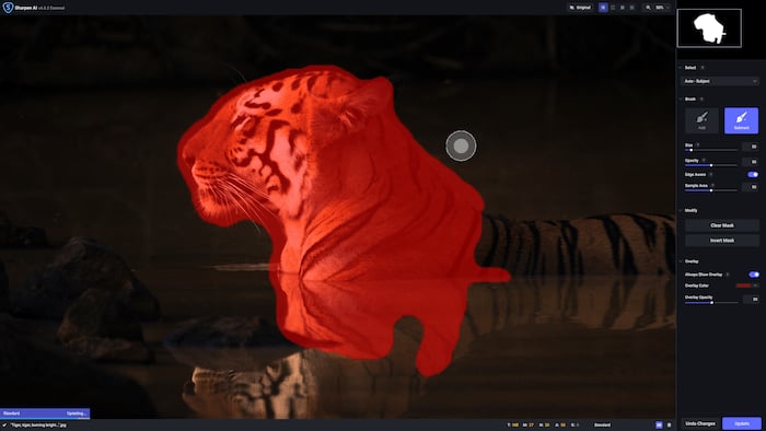 Picture of the masking tool in Sharpen AI