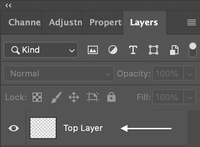Photoshop screenshot rename top layer