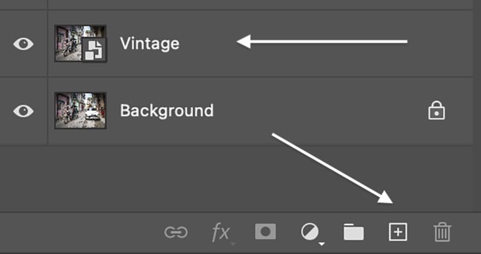Photoshop screenshot of duplicate layer