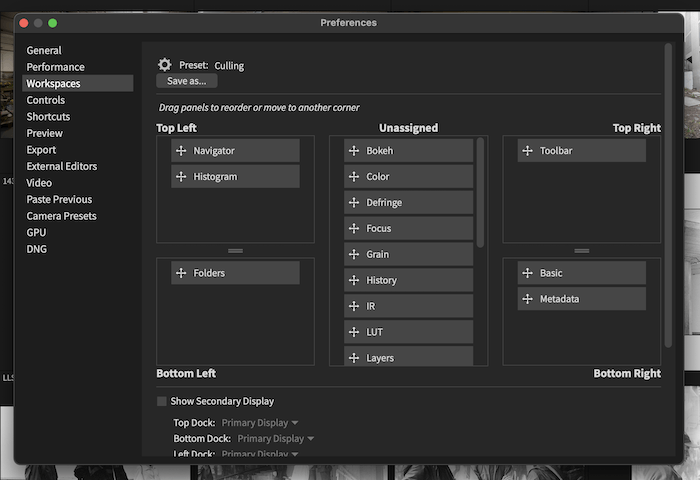 customizable interface settings customizable interface settings