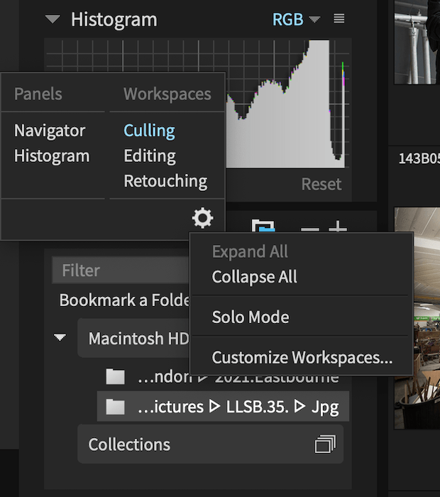 Editing your workspace on exposure x7 Editing your workspace on exposure x7