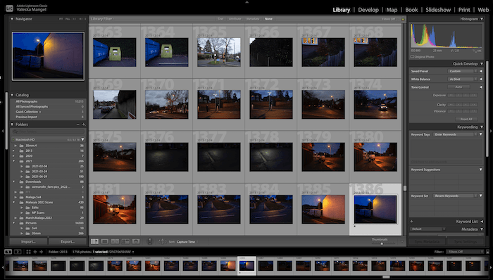 Screenshot of lightroom Screenshot of lightroom