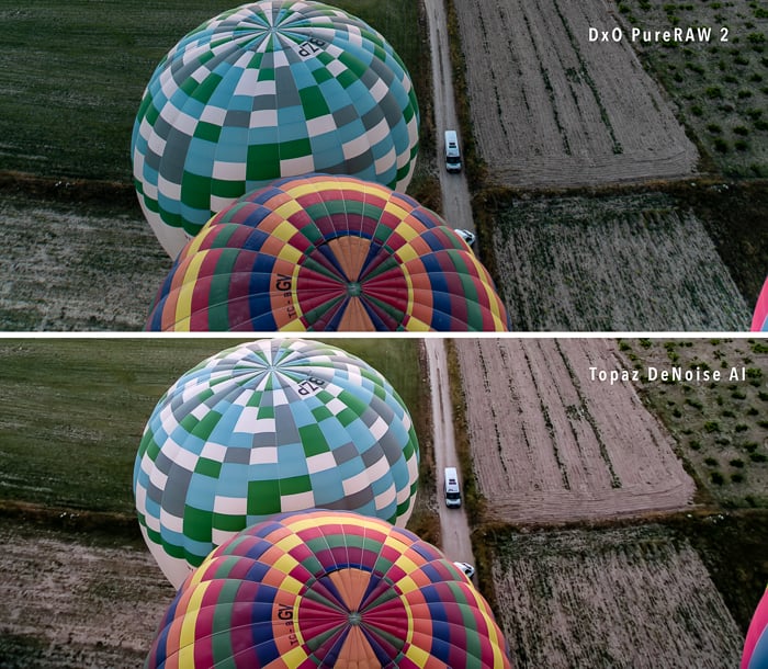 Cappadocia hot air balloons Photo by Jenn Mishra compare results DxO PureRAW 2 and Topaz noise reduction Cappadocia hot air balloons Photo by Jenn Mishra compare results DxO PureRAW 2 and Topaz noise reduction