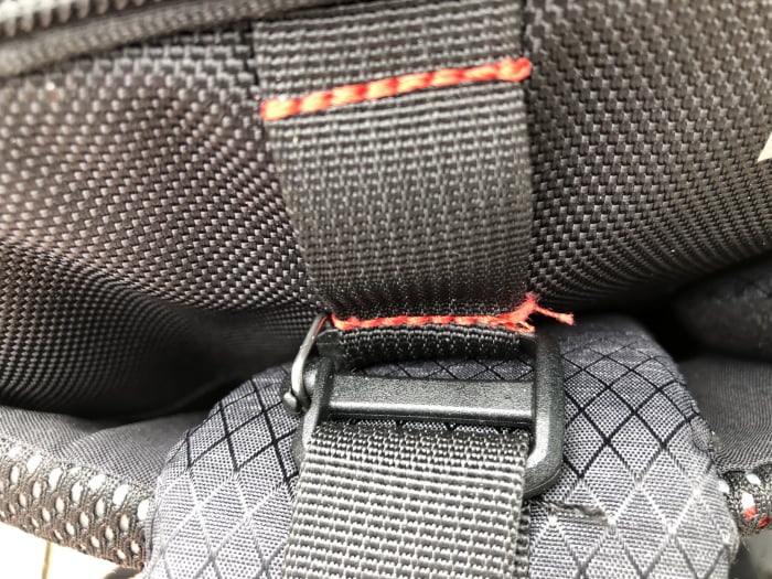 A gatekeeper G-hook on the Manfrotto PRO Light Multiloader camera backpack