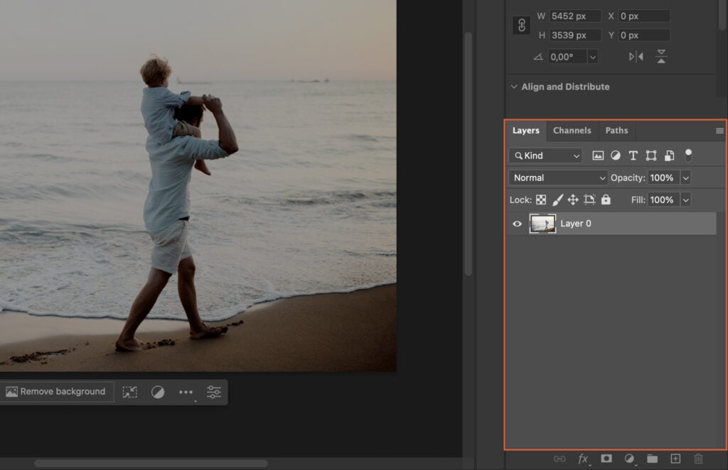 A software interface displaying a photo editing program with the image of a couple on the beach.