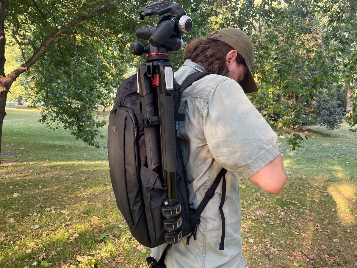 Tenba Fulton with tripod attached 