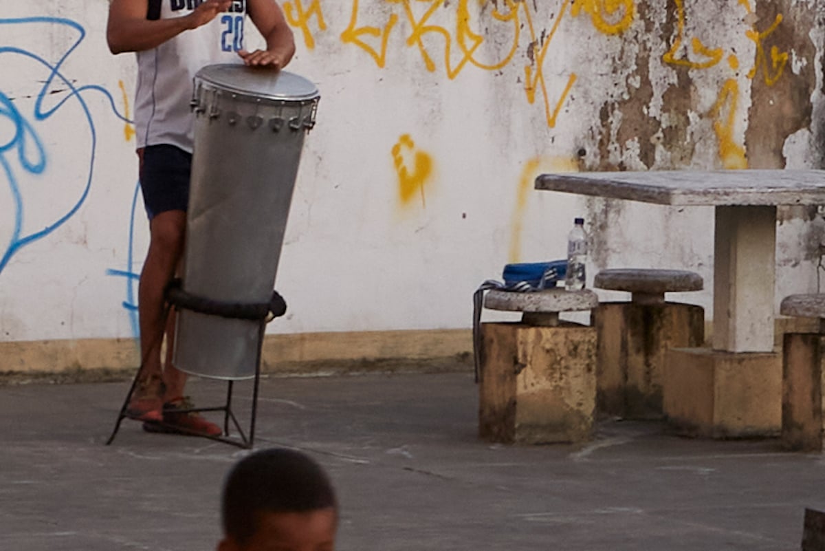 Capture One crop of person playing a steel drum