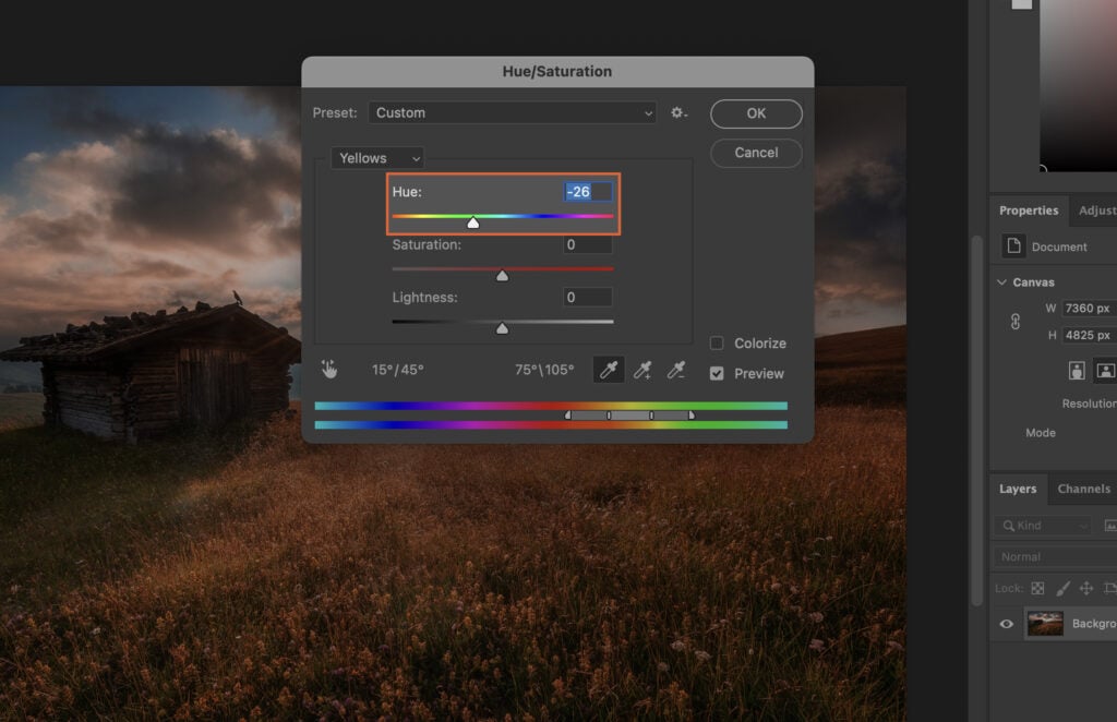 Adobe Creative Suite software interface, specifically highlighting the color palette tool within Photoshop.