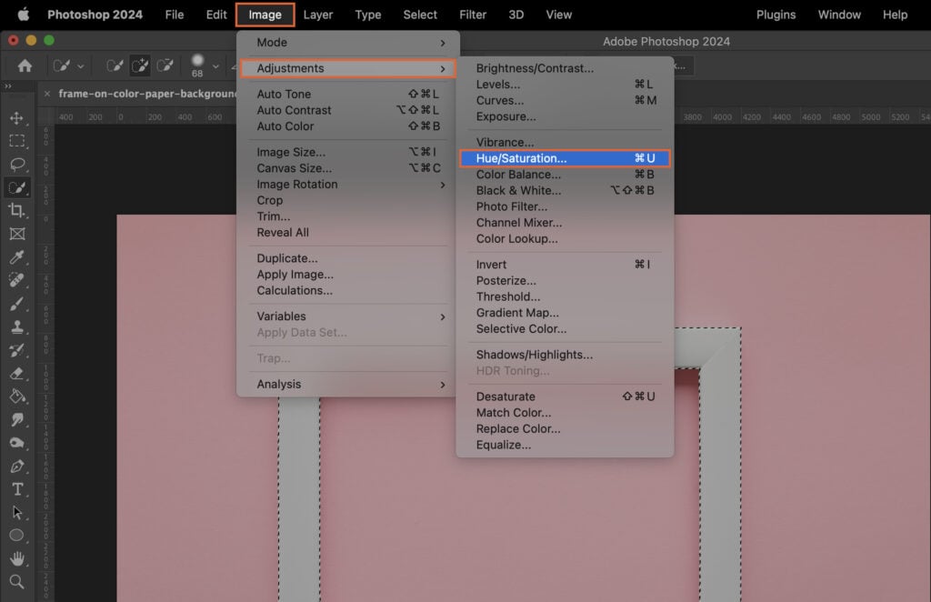 Adobe Photoshop displaying options for creating a graphic or photo.