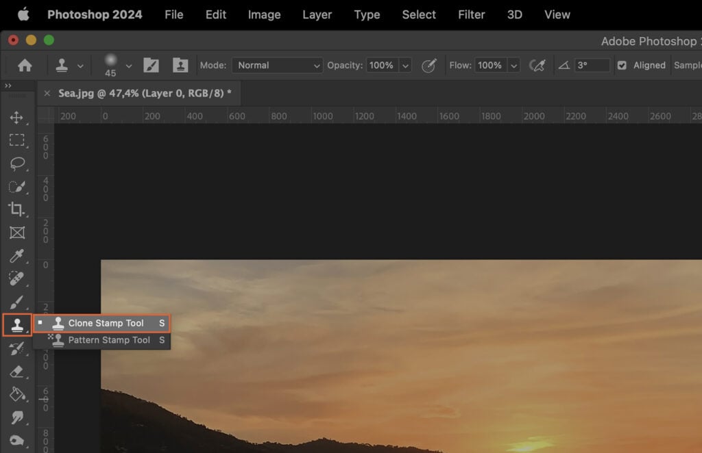 Adobe Photoshop application with the user interface showing various elements.