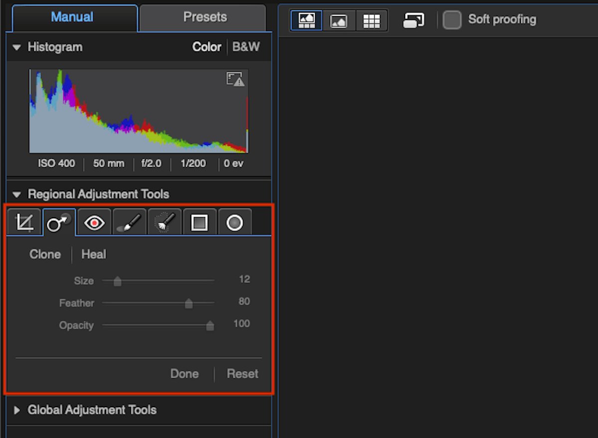 A photo editing software with various panels open, showcasing the tools and options available for manipulating photographs. 