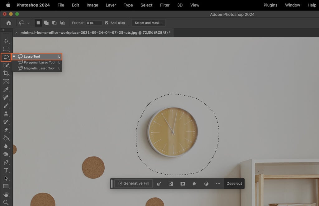 A photo editing software open, showcasing the steps in creating an image.