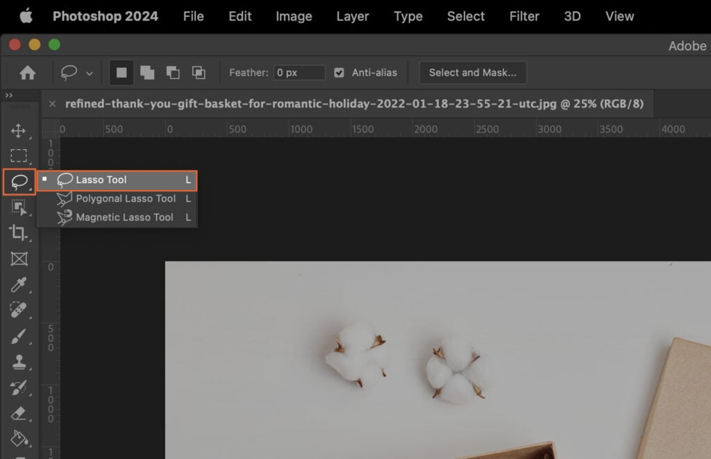 Adobe Photoshop with a mock-up of a website design, featuring layers and text, set against a white background.