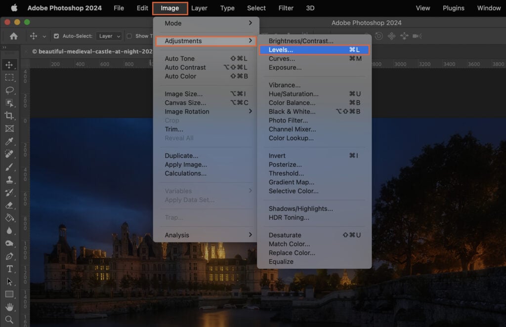 A Photoshop window open, displaying a watermark panel where a user is customizing the appearance of the watermark.