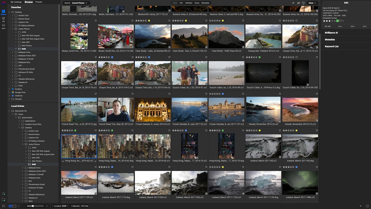 ON1 Photo RAW 2026 workspace