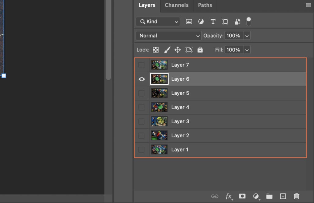 A photo editing software interface with multiple layers and options open.