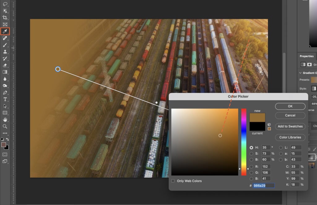 A train yard, a colorful composite of transport vehicles, and an animated gif of a train. 