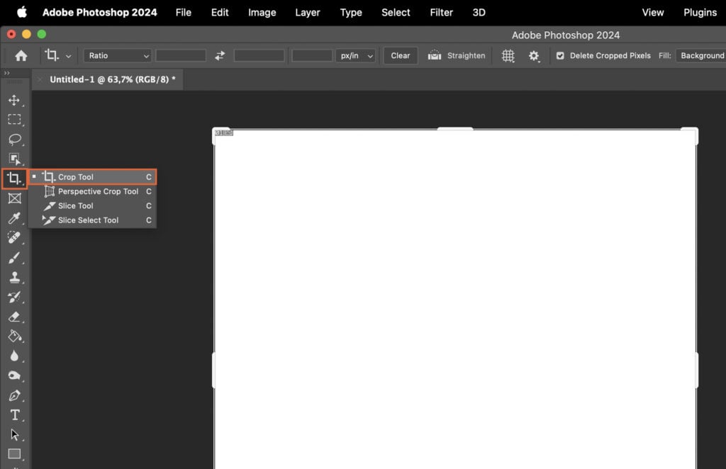 Adobe Photoshop application with various editing tools, panels and menus visible on the screen.