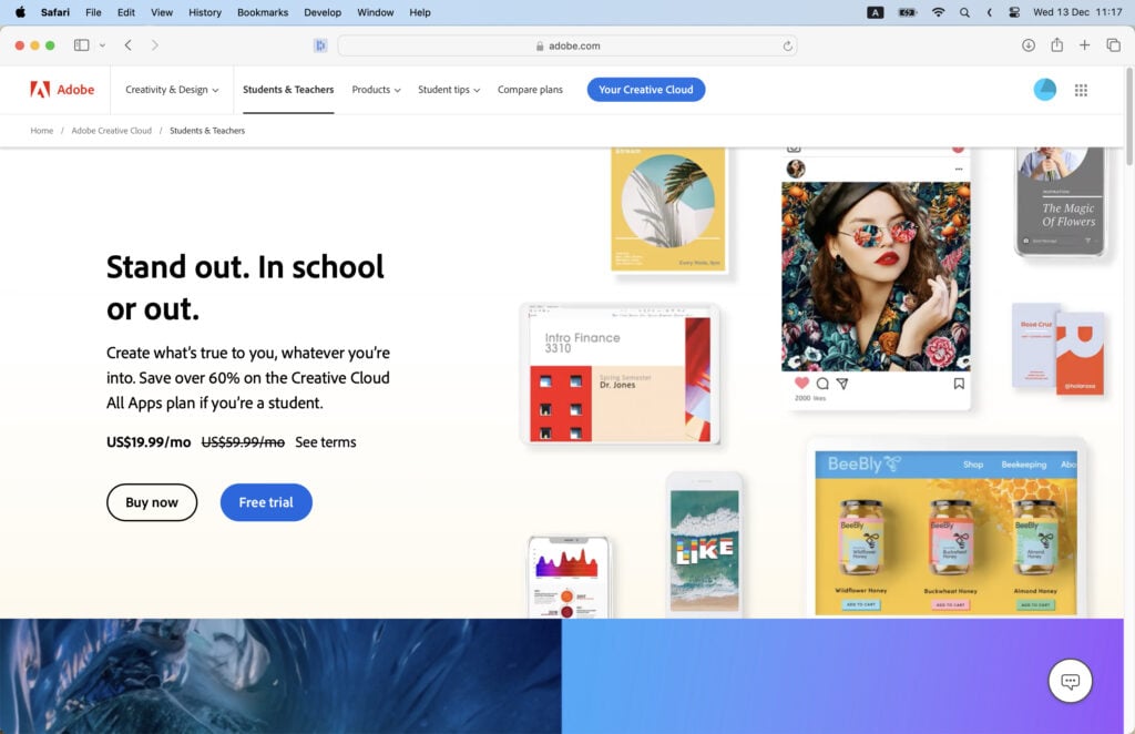 A website or a computer screen showcasing various items and categories for sale, with a focus on photography and art supplies. 