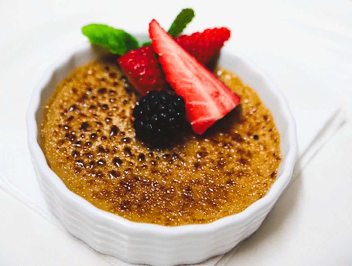 S styled photo of a creme brûlée