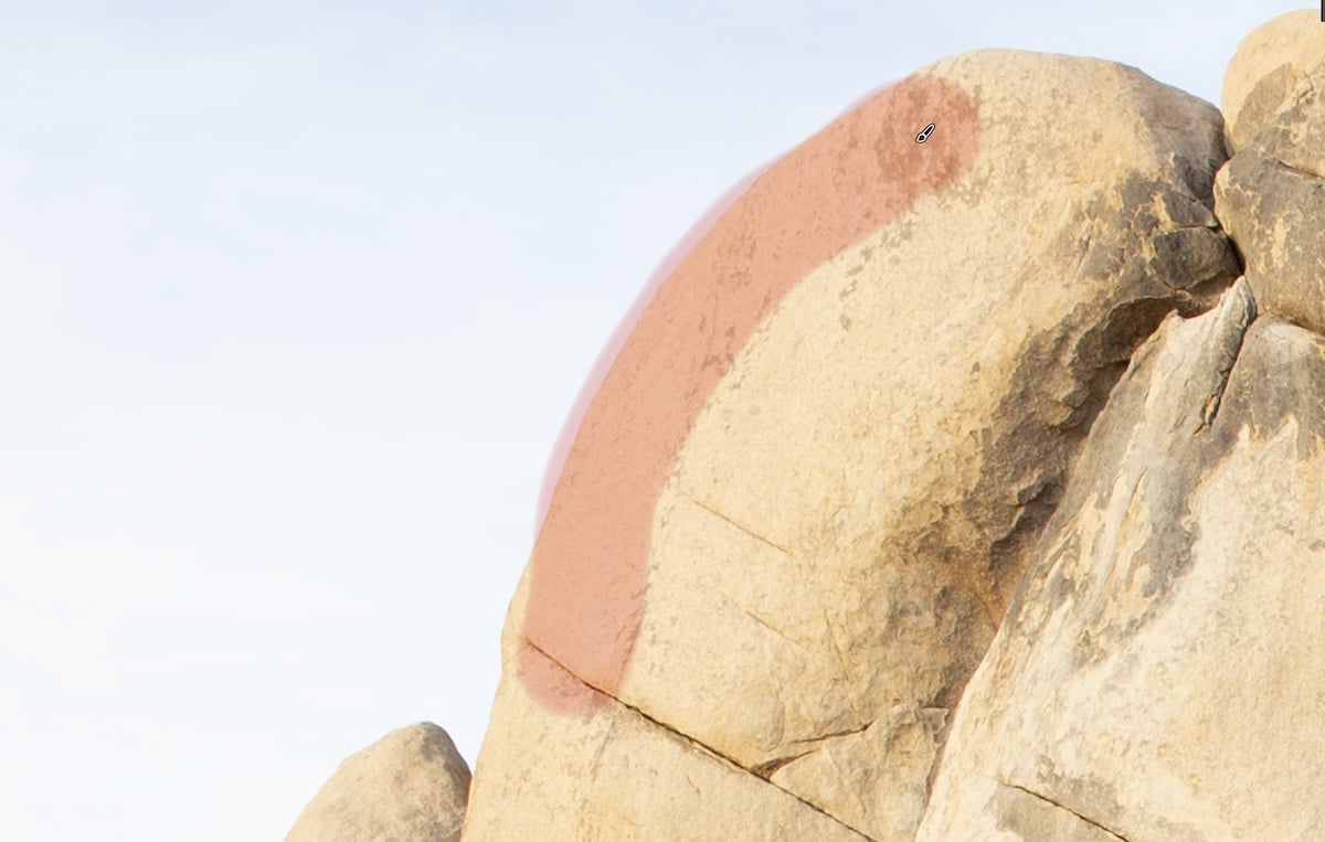 rough mask using the brush tool