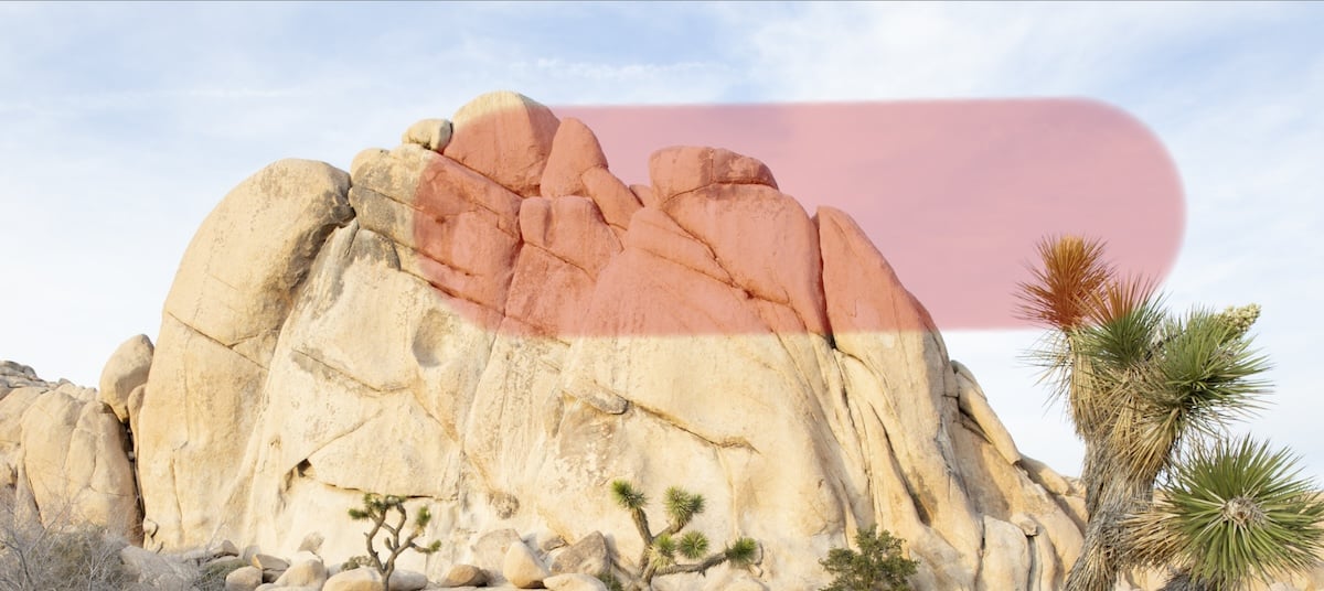 demonstrating a small feather on the brush tool