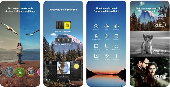 Screenshots of Classic Camera app