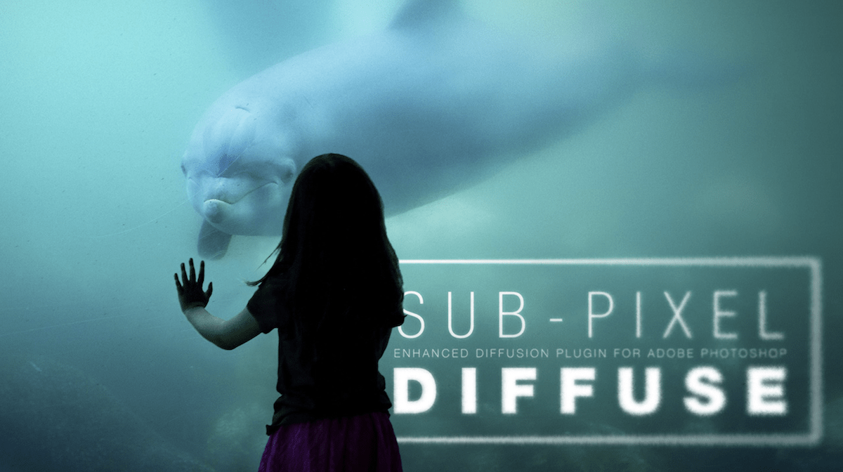 image of person with dolphin edited with sub diffuse plugin