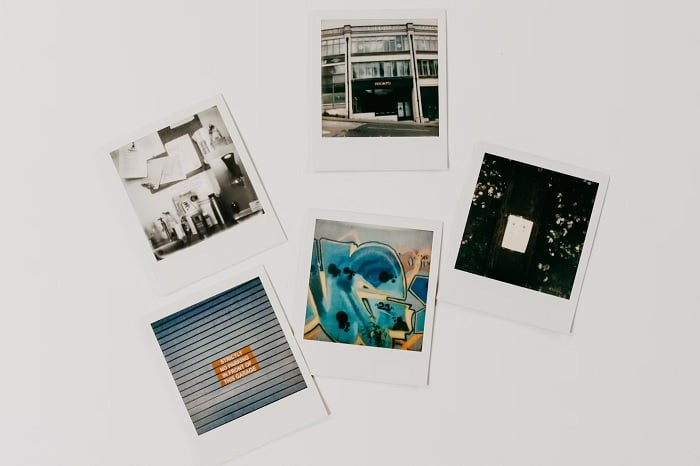 Collection of five Polaroid photos