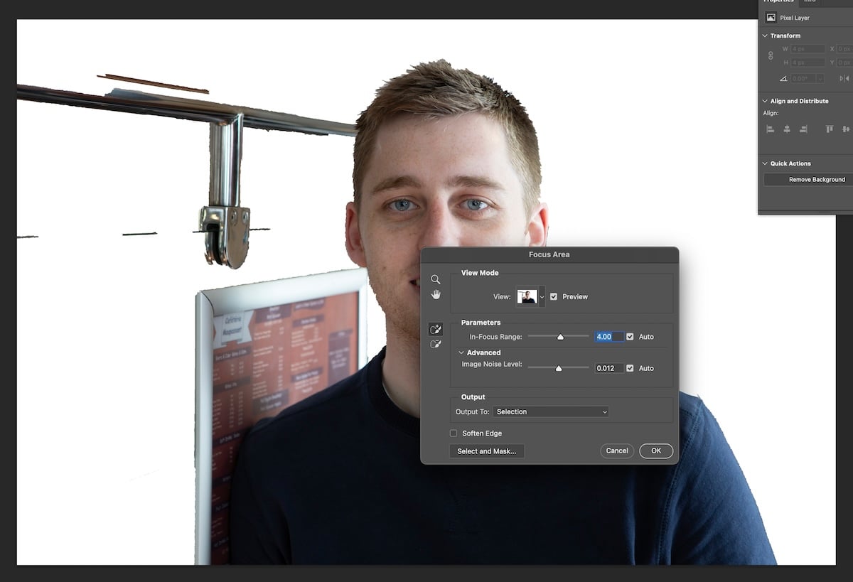 area focus in photoshop