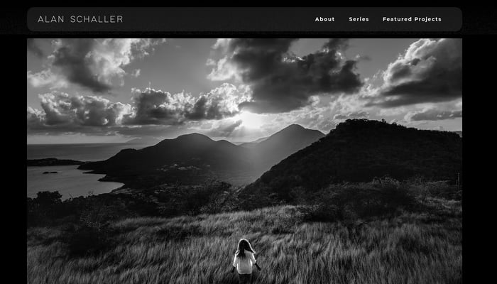Screenshot of Alan Schaller's photography website