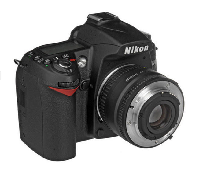 Uma câmera Nikon DSLR