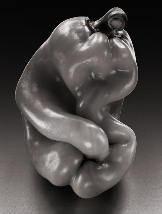 Edward Western black and white portrait of a twisted pepper 
