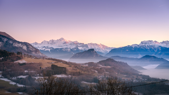 Sorprendente scatto di un paesaggio montano