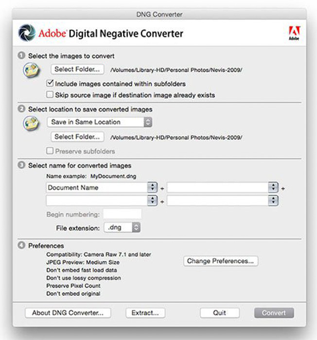 Dng converter не видит файлы raw