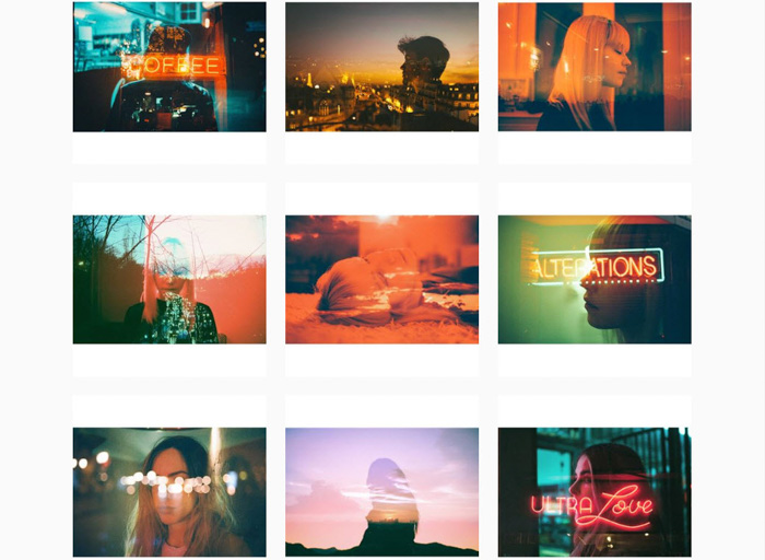 a nine photo grid by Louise Dazy-contemporary analog photography