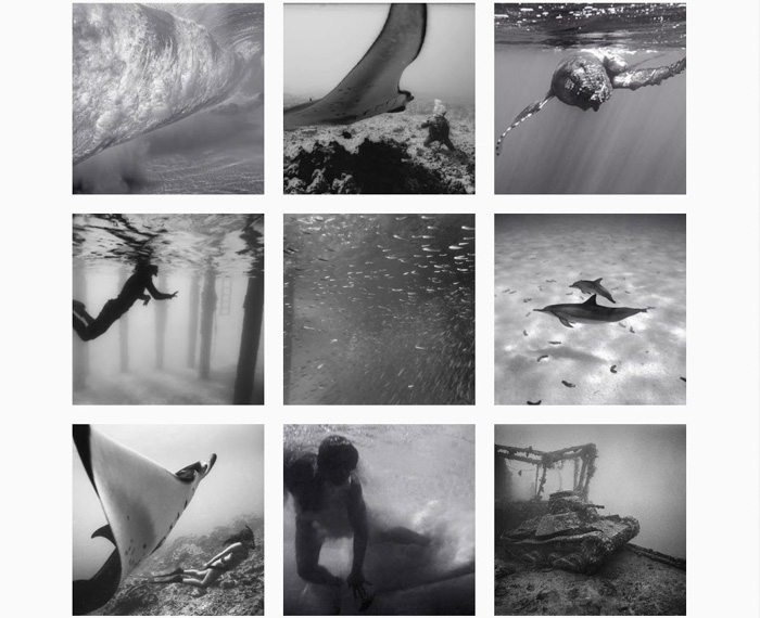 a nine photo grid by Wayne Levin-contemporary analog photography