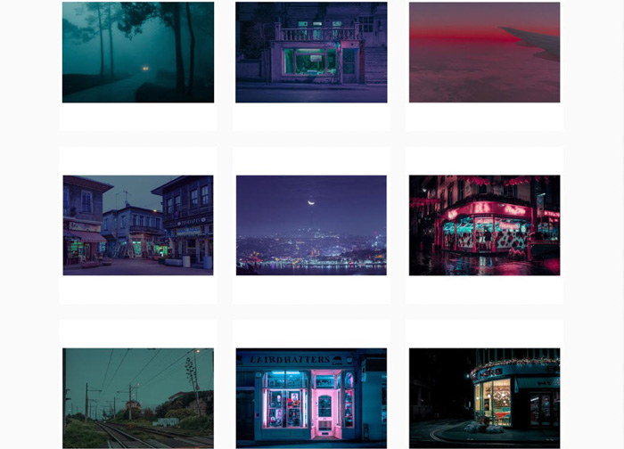  Una griglia di nove foto di Elsa Bleda-analog photographers 2019