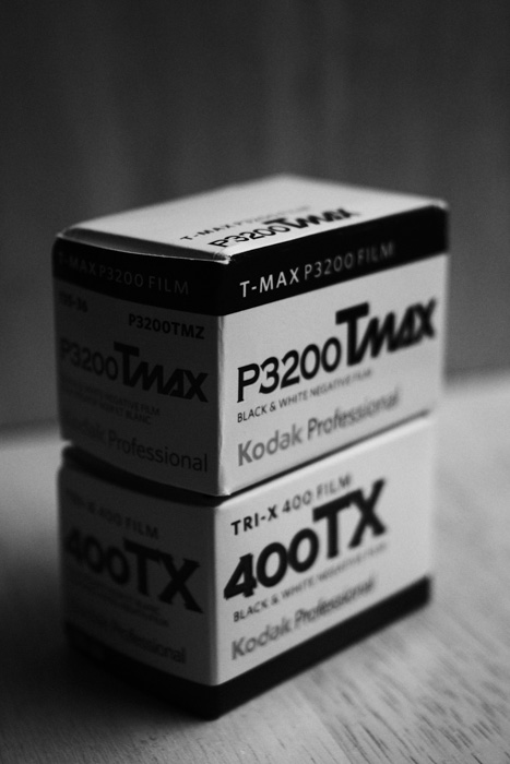 Two boxes of black and white film - how to develop film